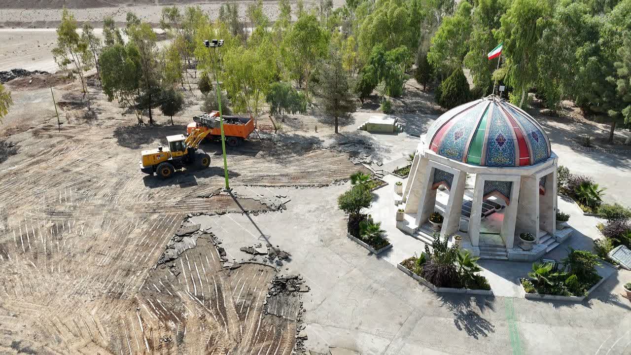 عملیات-عمرانی-پروژه-یادمان-گلزار-شهدای-گمنام-شهر-بهارستان--و-باغ-جوان-توسط-شهرداری-بهارستان
